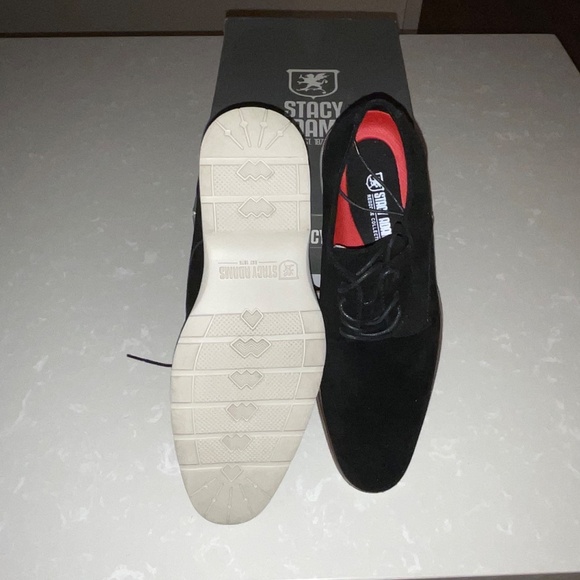 NWT Stacy Adams Tayson Black Suede Oxford Dress Shoes, Men\'s 7 M